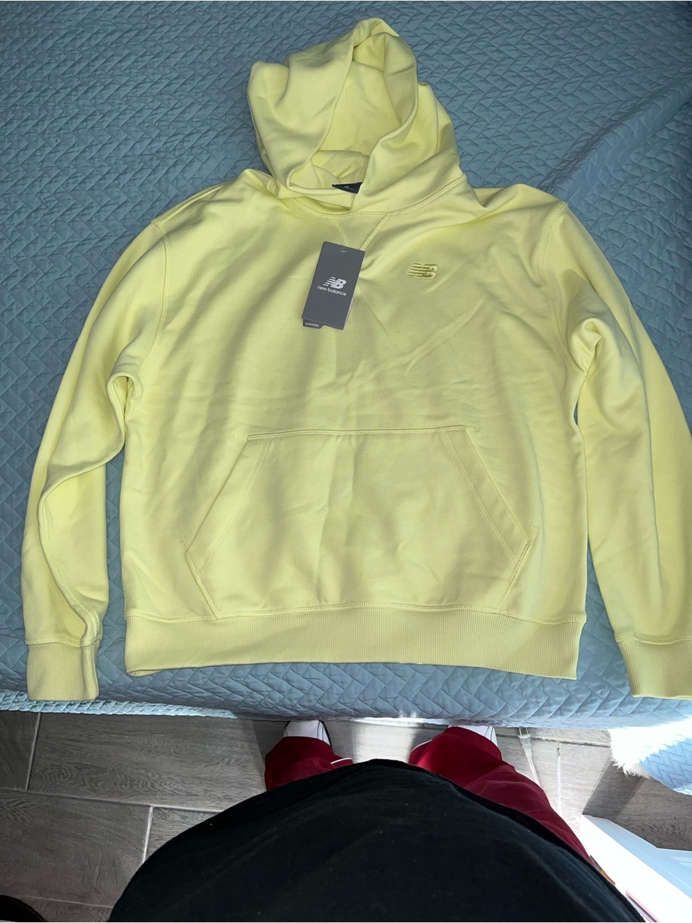 New Balance Men’s Pale Yellow Crewneck Hoodie